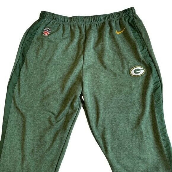 Green Bay Packers Nike Sideline Player Therma Pants Green Men’s Size 4XL Tall - Picture 3 of 10